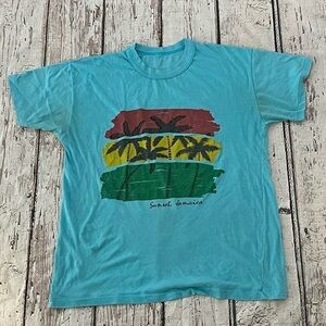 Vintage 1980s Sunset Jamaica Tourism Travel Vacation Destination Tshirt